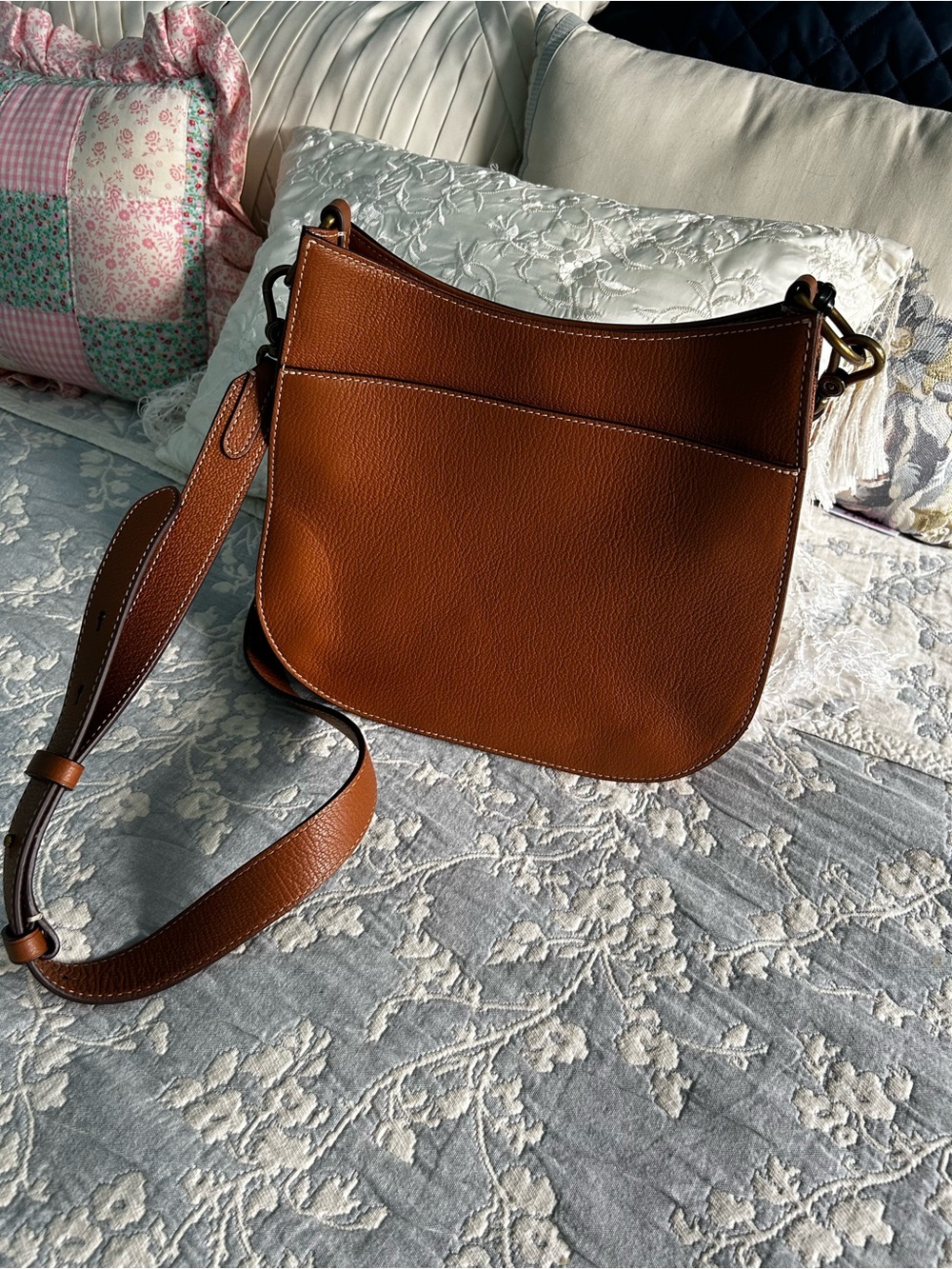 Ralph Lauren Leather Convertible satchel crossbody Bag - Picture 8 of 15